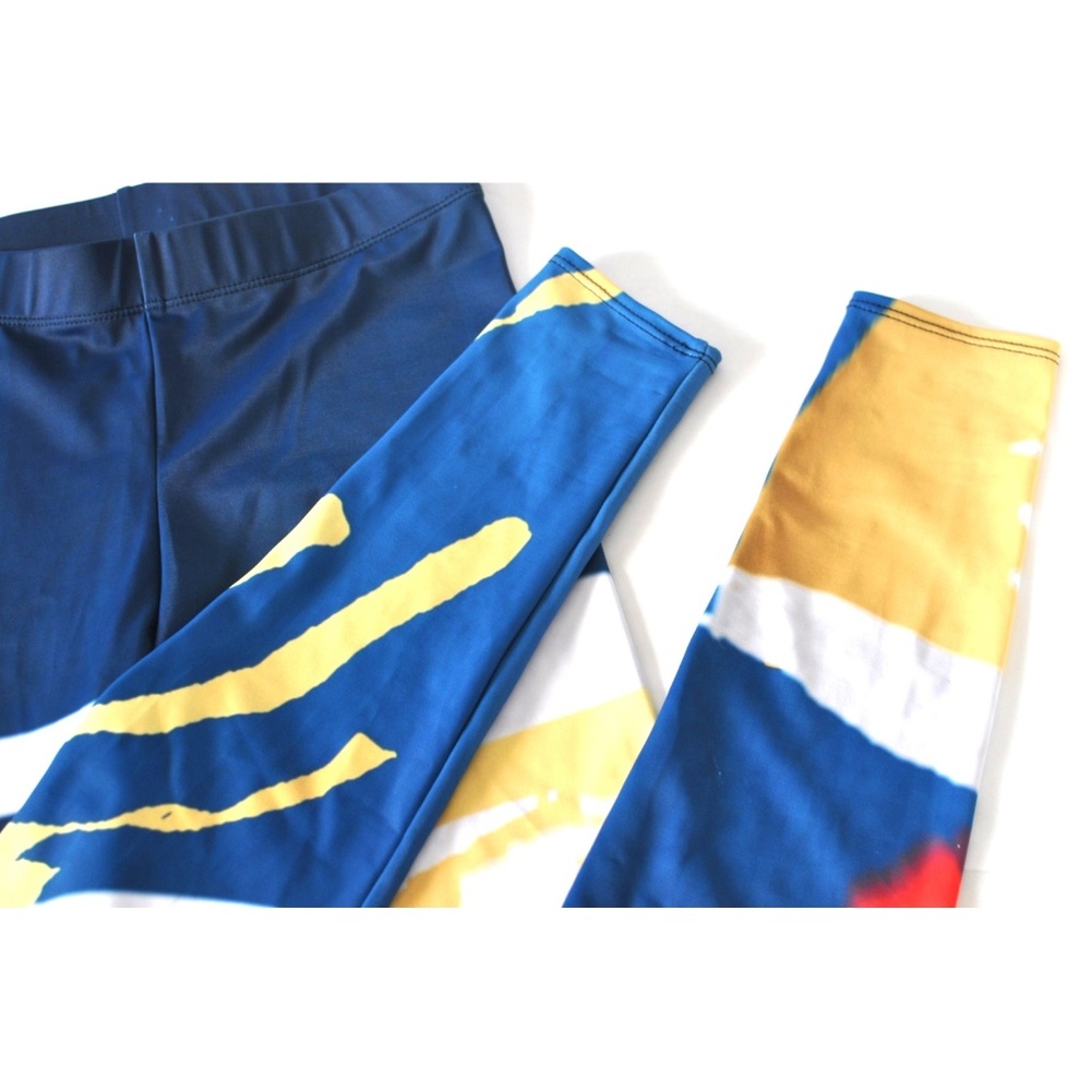 Wild Leggings Abstract Print Yoga Running tights - Picture 2 of 5